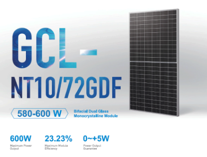  Зображення Фотоелектрична сонячна панель GCL Group GCL-NT10/72GDF 590W, монокристалічна 