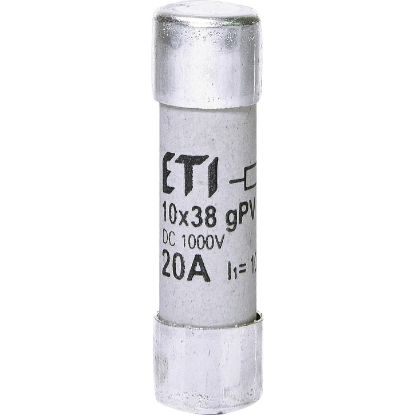  Зображення Запобіжник ETI CH 10х38 gPV 20A 1000V UL (10kA) (2625108) 
