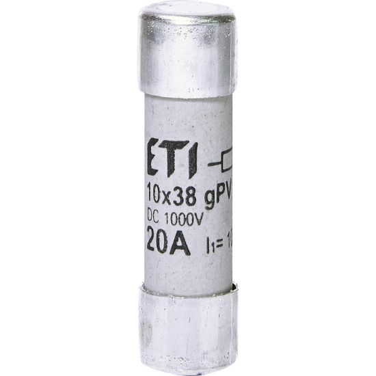  Зображення Запобіжник ETI CH 10х38 gPV 20A 1000V UL (10kA) (2625108) 
