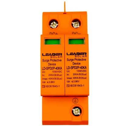  Зображення Обмежувач перенапруги Leader DC2P 1000В 40кА (LD-SPD2P-40KA-1000V) 