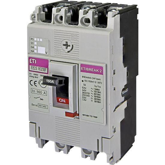  Зображення Автоматичний вимикач ETI EB2S 160/3SF 160A 3p (25 kA) (4671837) 