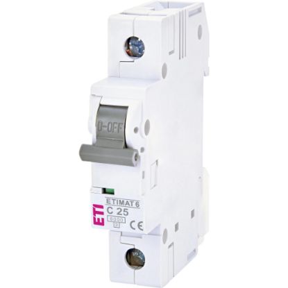 Зображення Автоматичний вимикач ETI ETIMAT 6 1p C 25А (6 kA) (2141518) 