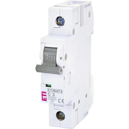  Зображення Автоматичний вимикач ETI ETIMAT 6 1p C 3А (6 kA) (2141509) 