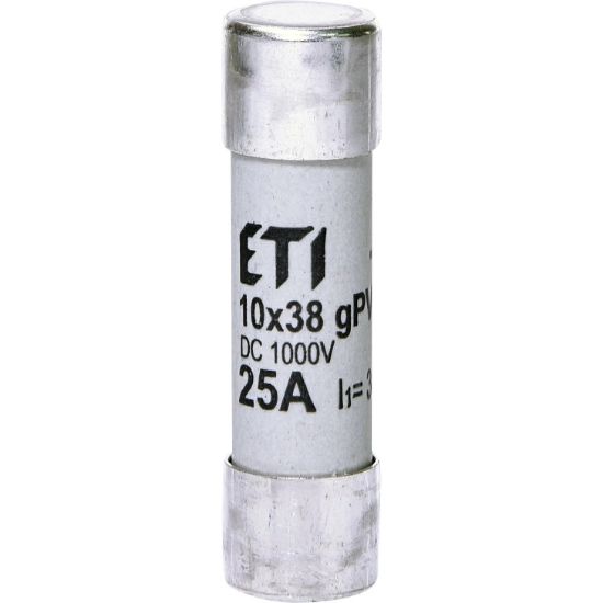  Зображення Запобіжник ETI CH 10x38 gPV 25A 1000V DC (30kA) (2625139) 