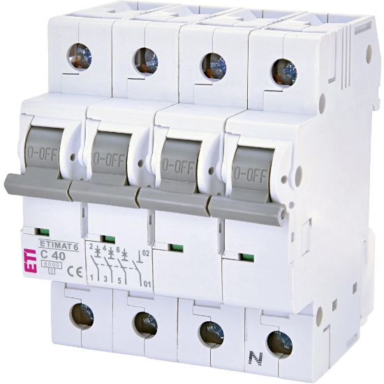  Зображення Автоматичний вимикач ETI ETIMAT 6 3p+N C 40 А (6 kA) (2146520) 